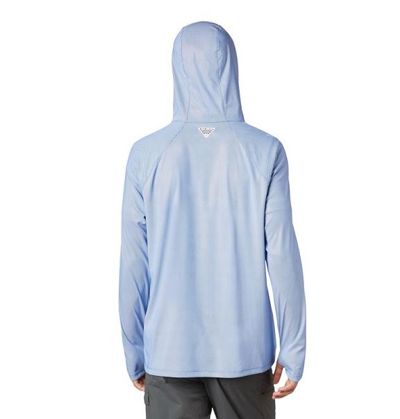 Columbia PFG Terminal Deflector Hoodies Blue For Men's NZ53614 New Zealand